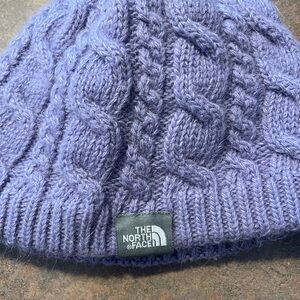 The North Face Kids Cable Knit Beanie in Lavender